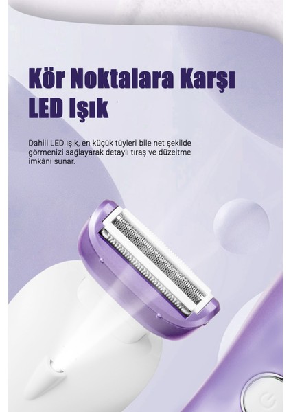 Su Geçirmez 3'ü Birlikte Epilatör Bacak, Sırt, Yüz ve Bikini Bölgesi Için Kadın Tıraş Makinesi modelleri