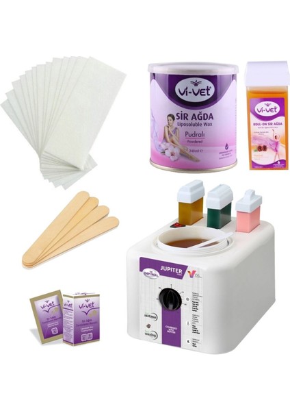 3'ü 1 Arada Kombine Makine ve Ağda Seti Hediye Paket