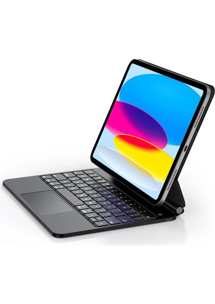 Apple iPad 11. Nesil A16 11 Inc 2025 Rebound Magnetic Aydınlatmalı Klavyeli Kılıf A3354 A3355