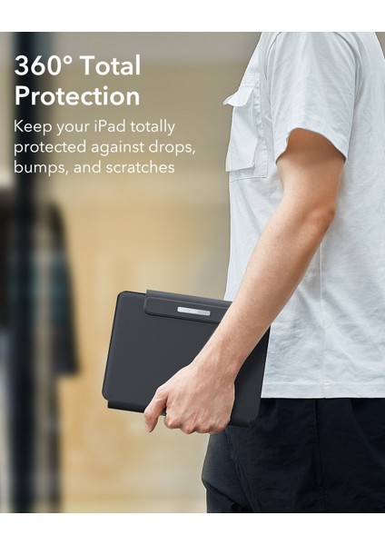 Apple iPad 11. Nesil A16 11 Inc 2025 Rebound Magnetic Aydınlatmalı Klavyeli Kılıf A3354 A3355