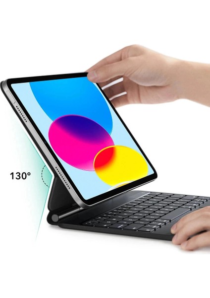 Apple iPad 11. Nesil A16 11 Inc 2025 Rebound Magnetic Aydınlatmalı Klavyeli Kılıf A3354 A3355