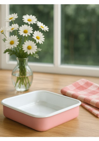 Emaye Kare Tepsi 20*20 cm