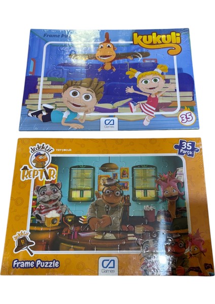 Kukuli ve Dedektif Reptır Temalı Iki Adet 35 Parça Puzzle modelleri