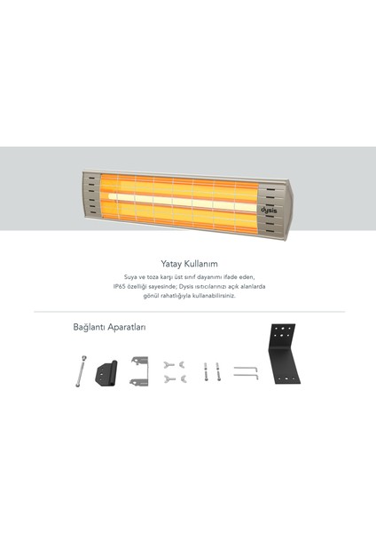 DH-7486 Art Plus Karbon Serisi IP65 Suya-Toza Dayanıklı 2300 W Bej İç/Dış Mekan Isıtıcı fırsatları