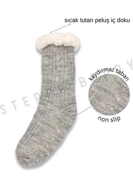 Kışlık Peluş Ev Çorabı