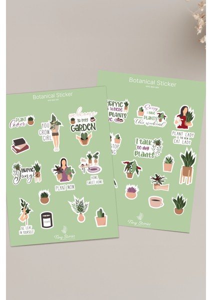 Bitki Sticker Seti - 2 Sayfa