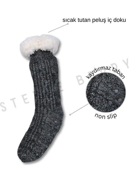 Kışlık Peluş Ev Çorabı