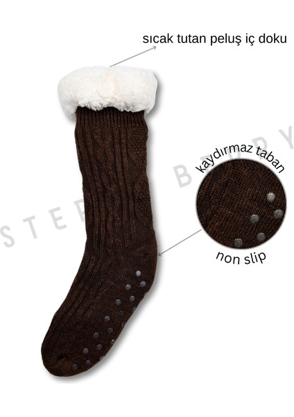 Kışlık Peluş Ev Çorabı