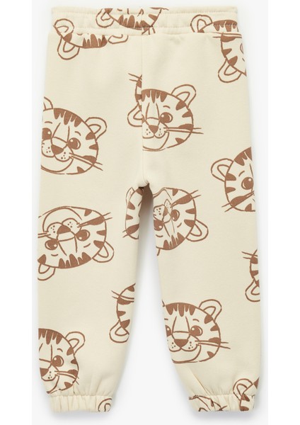 Pamuk Karışımlı Beli Bağcıklı Baskılı Jogger Eşofman Altı fiyatları