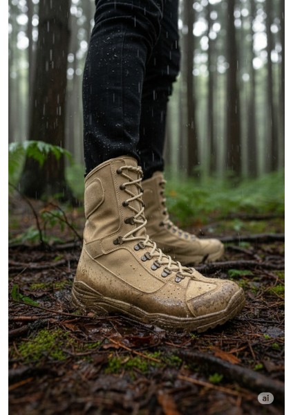 Strike Bağcıklı Günlük Erkek Askeri Postal Bot Kum indirimleri