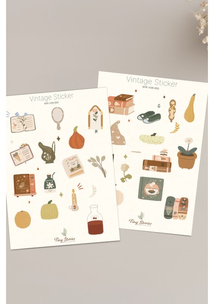 Vintage Sticker Set - 2 Sayfa