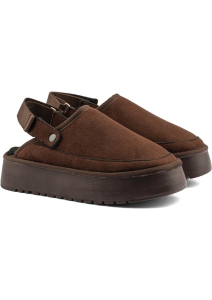 Canberra Kışlık Kadın Ayarlanabilir Kürk Detaylı Yüksek Taban Slipper modelleri