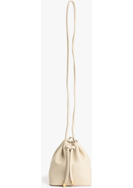 Suni Deri Büzgülü Püsküllü Askılı Çapraz Çanta