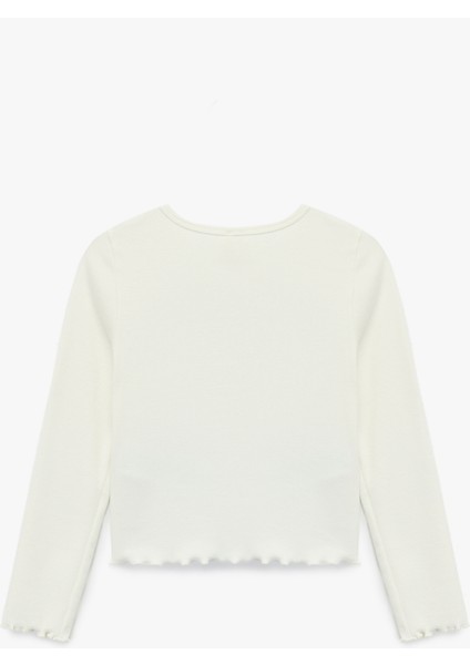 Pamuklu Uzun Kollu Bisiklet Yaka Baskılı Tişört fiyatları