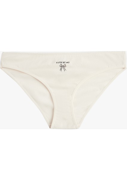 Kurdele Baskılı Rahat Kalıp Leopar Desenli Pamuklu 3'lü Brief Külot Seti fırsatları