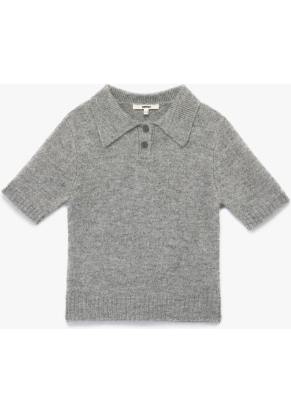 Regular Fit Kısa Kollu Polo Yaka Triko Kazak modelleri