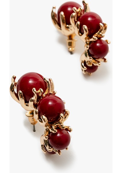 Boncuk Detaylı Soyut Küpe fiyatları