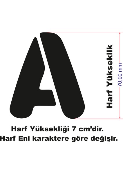 Stencil Harf Boyama Şablonu X036 modelleri