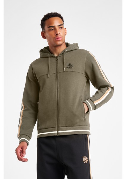 Erkek Fermuarlı Kapüşonlu Sweatshirt 25N-1130