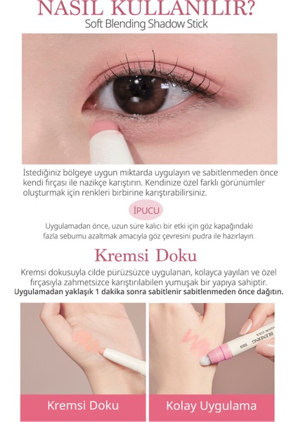 Kremsi, Kolayca Uygulanan ve Sabitlenen Fırçalı Kalem Far Clıo Soft Blending Shadow Stick (G302) indirimleri