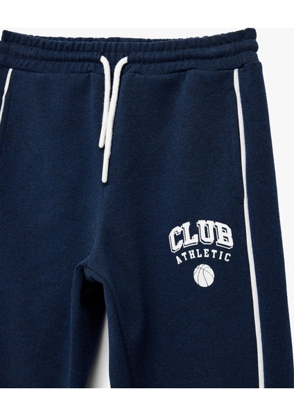 Cepli Beli Bağlamalı Çizgili Baskılı Loose Fit Eşofman Altı modelleri