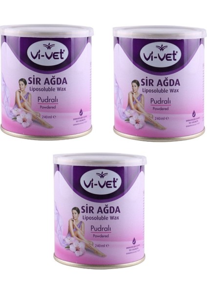 Pudralı Ağda Sir 240 ml x 3 Adet, Kolay ve Etkili Kullanım Sağlar