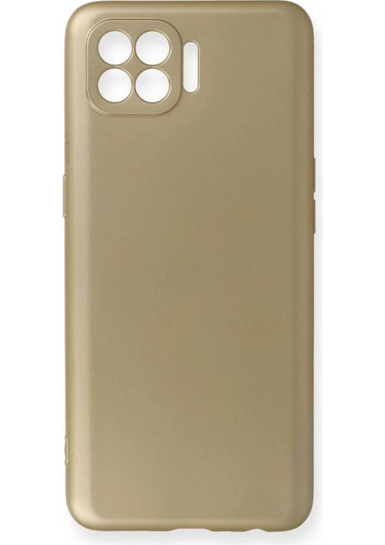 Oppo Reno 4 Lite Kılıf First Silikon - Gold