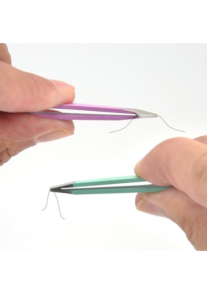 4 Parça Paslanmaz Çelik Cımbız Seti, Beyaz Deri Çantalı, Profesyonel Kalite