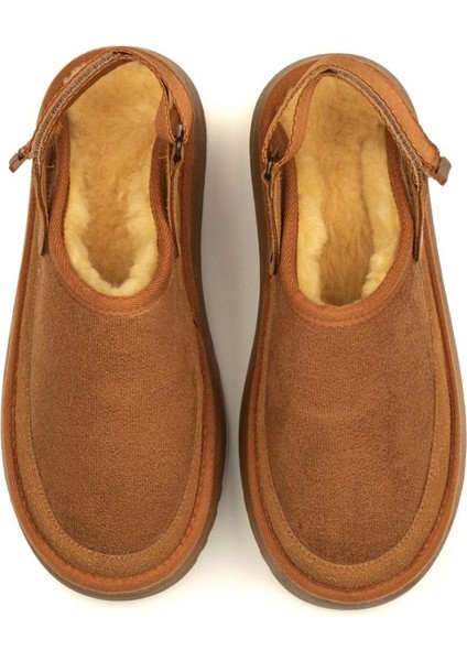 Canberra Kışlık Kadın Ayarlanabilir Kürk Detaylı Yüksek Taban Slipper fırsatları