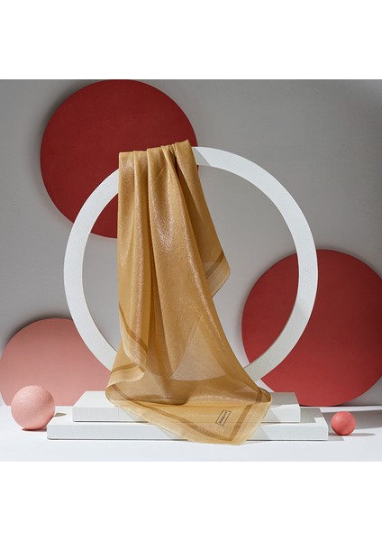 Çizgili Kehribar Eşarp