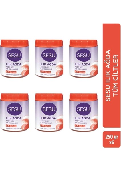 Turuncu Ilık Ağda 250 gr x 6 Adet, Kolay Kullanımlı ve Etkili Bakım Ürünü