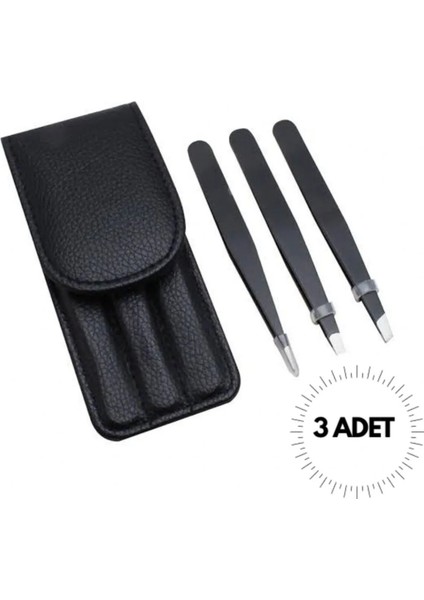 Şık Deri Çantalı Profesyonel 3'lü Cımbız Seti fırsatları