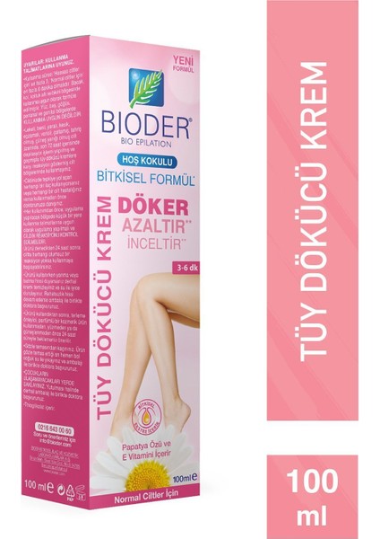 Içeriği Nazik ve Etkili Tüy Dökücü Krem 100 Ml, Yumuşak Bir Cilt Sağlar.