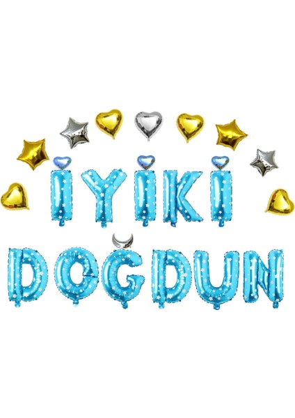kalpli ıyiki doğdun set folyo balon