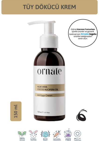 Doğal Karınca Yumurtası Tüy Dökücü Krem, Unisex, Güvenli ve Etkili Kullanım