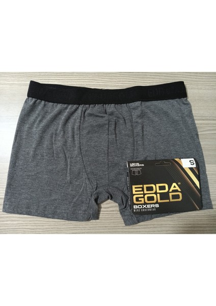 Gold Penye Kumaş Likralı Erkek Boxer - Antrasit - Small - Tekli fırsatları