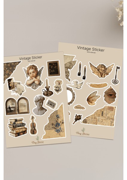 Vintage Sticker - 2 Sayfa