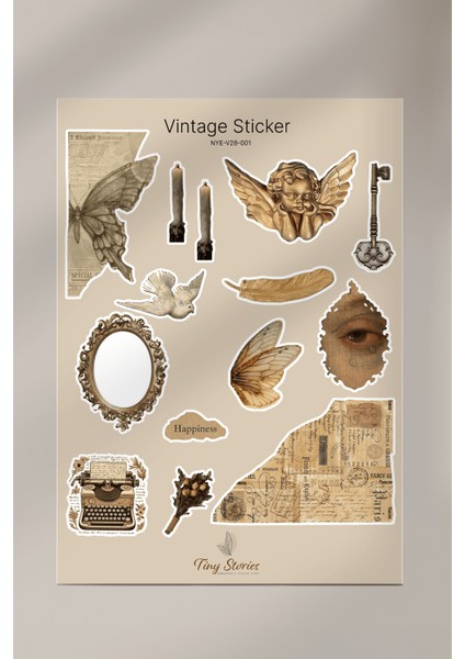 Vintage Sticker - 2 Sayfa modelleri