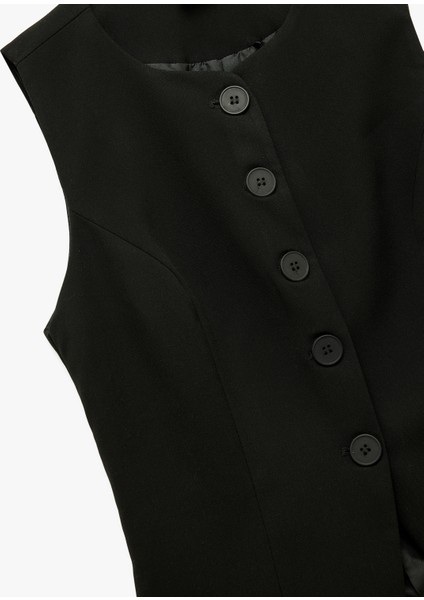 Bisiklet Yaka Düğmeli Blazer Yelek modelleri