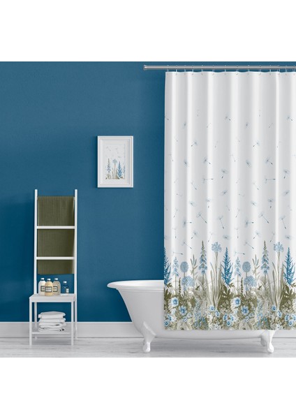 Banyo Perdesi 2558 1X180X200, Perde Borusu Askı Aparatı Köşe Boru Beyaz Hediyeli, Duş Perdesi Seti fiyatları