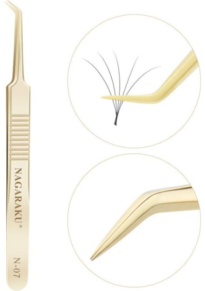 Lüx Ipek Kirpik Cımbızı N-07, Hafif ve Dayanıklı Tasarım ile Doğal Görünüm Sağlar