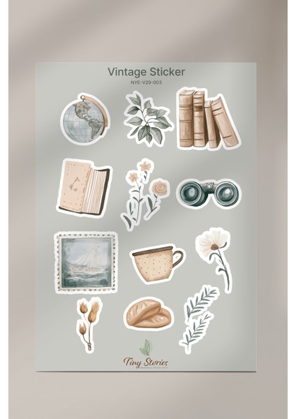 Vintage Stickere Set - 2 Sayfa