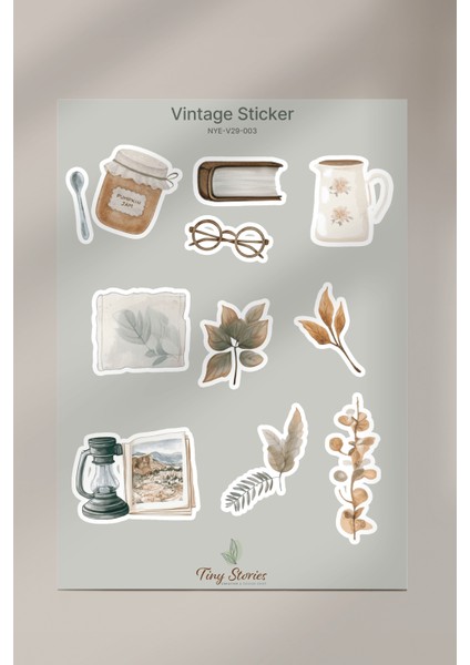 Vintage Stickere Set - 2 Sayfa fiyatları