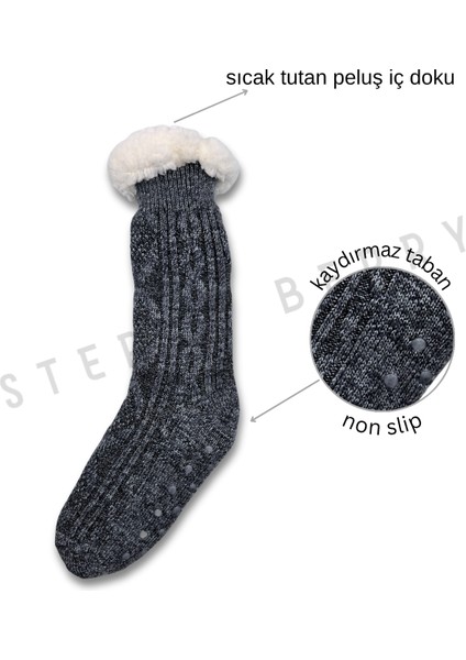 Kışlık Peluş Ev Çorabı
