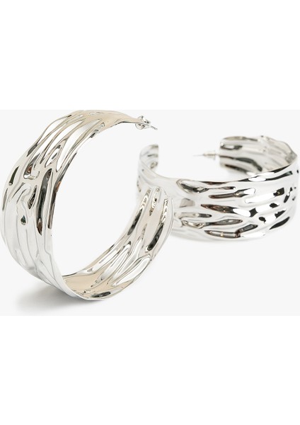 Dokulu Çelik Halka Küpe modelleri