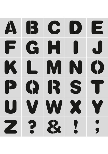 Stencil Harf Boyama Şablonu X035 fiyatları