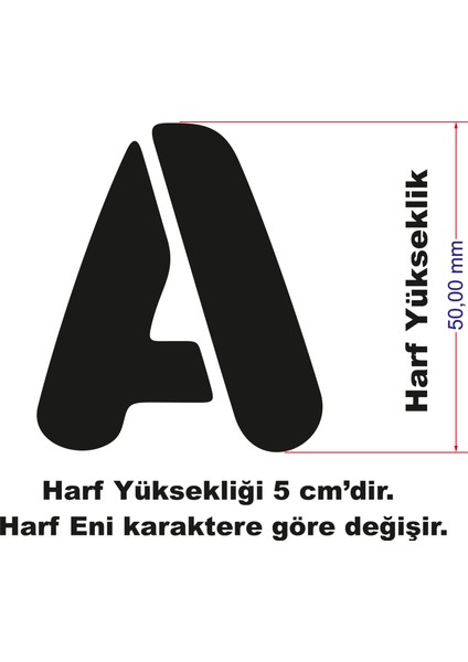 Stencil Harf Boyama Şablonu X035 modelleri