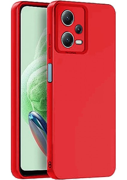 Xiaomi Redmi Note 12 Pro 5G Kılıf Nano içi Kadife Silikon - Kırmızı indirimleri