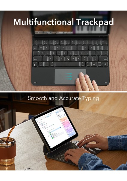 Apple iPad Pro 11 2. Nesil 2020 Rebound Magnetic Aydınlatmalı 360 Manyetik Klavyeli Kılıf A2228 A2068