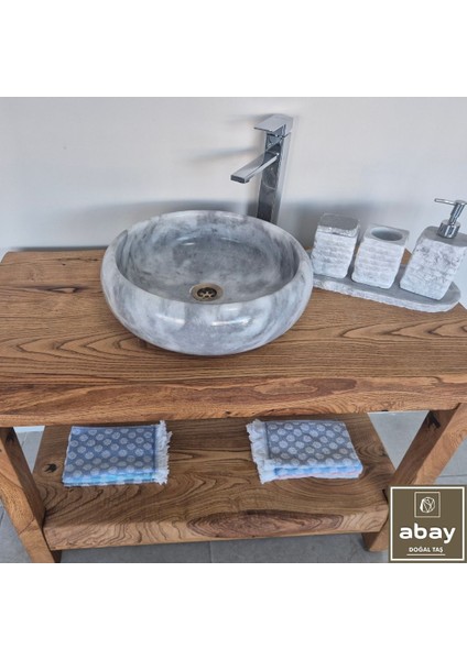 Afyon Gri Mermer Bombeli Lavabo fiyatları